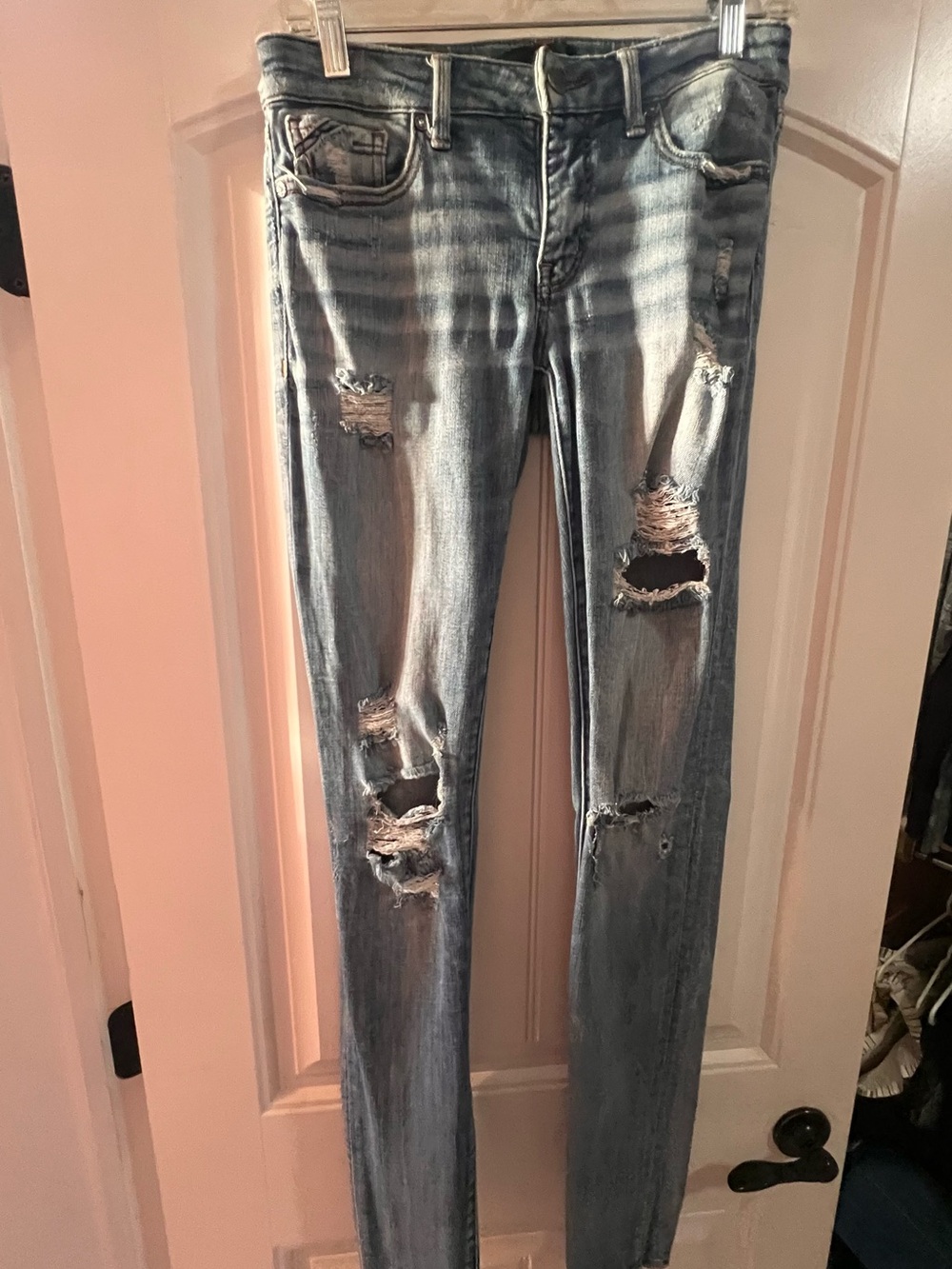 Buckle Women's Distressed Skinny Jeans - Blue 26x36